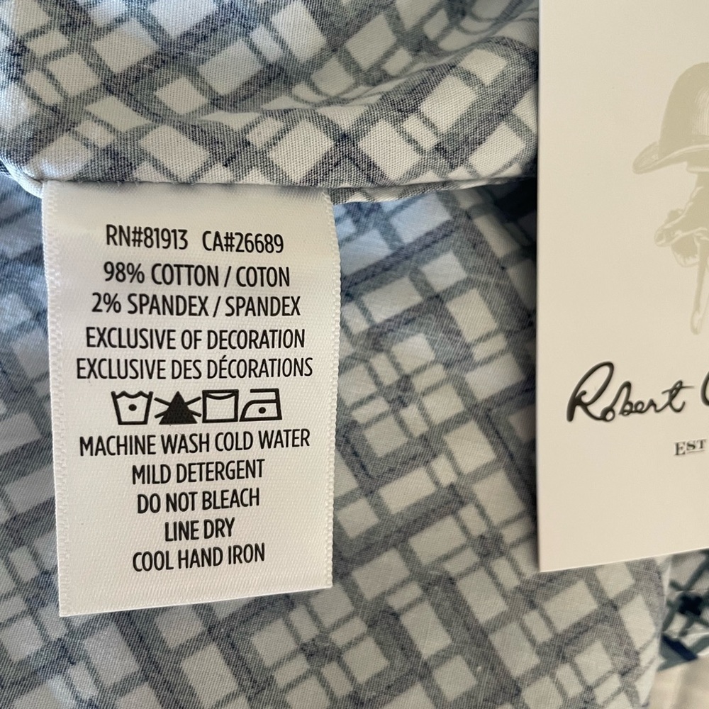 ROBERT GRAHAM Hatfield Geometric Print Button Down shirt Untucked size XL LIGHT - Picture 11 of 11